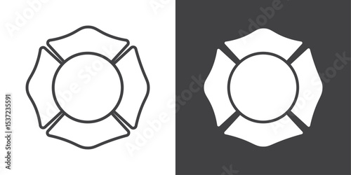 Blank Fire Department badge icon symbol illustration logo