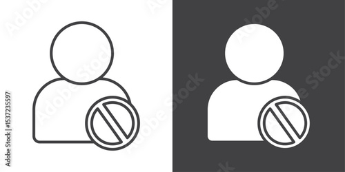 block user icon symbol illustration logo