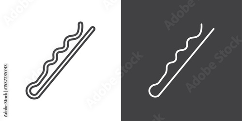 bobby pin icon symbol illustration logo