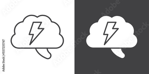 brain storm icon symbol illustration logo