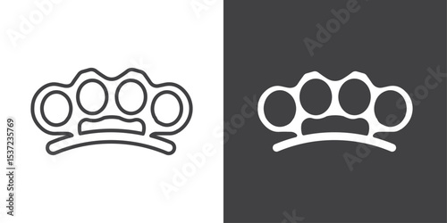 brass knuckles icon symbol illustration logo
