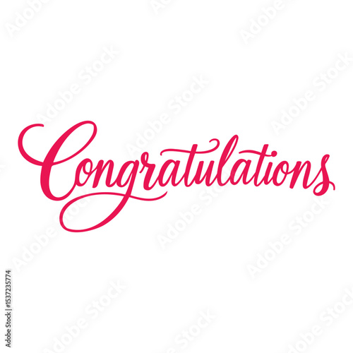 "Congratulations!" bulk lettering greeting sign.