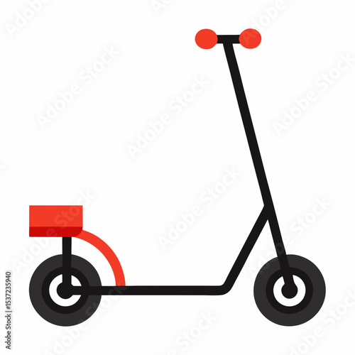 vector illustration of a scooter