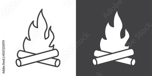 campfire icon symbol illustration logo