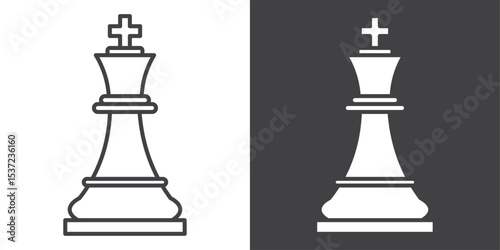 chess king icon symbol illustration logo