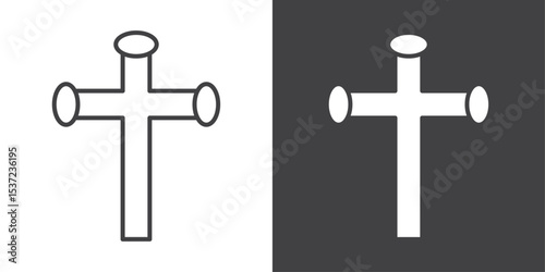 christian cross icon symbol illustration logo