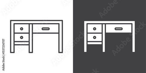 desk icon symbol illustration logo
