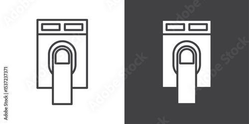 finger scanner icon symbol illustration logo
