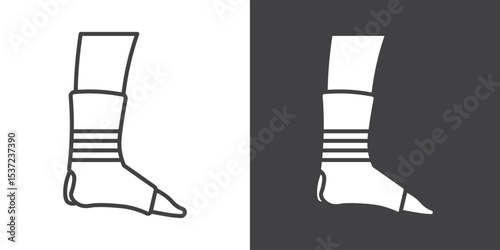 foot splint icon symbol illustration logo