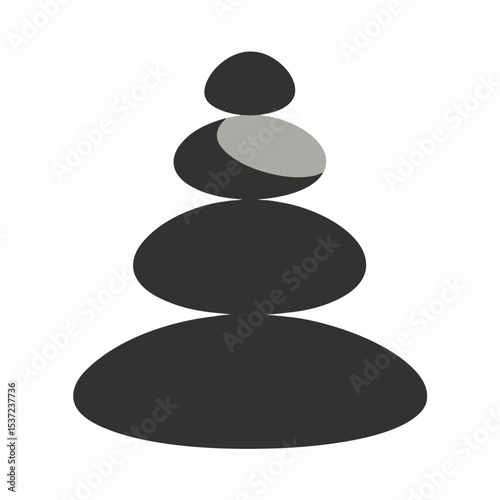 zen stones on white background