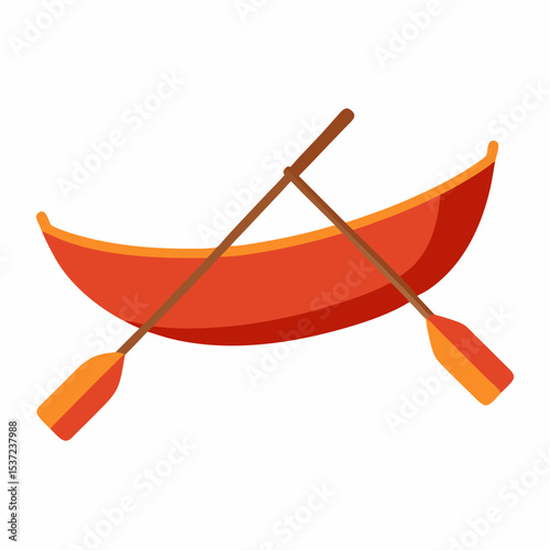 orange toy boat isolated