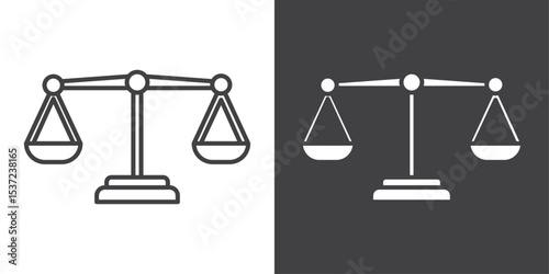 Law scale icon symbol illustration logo