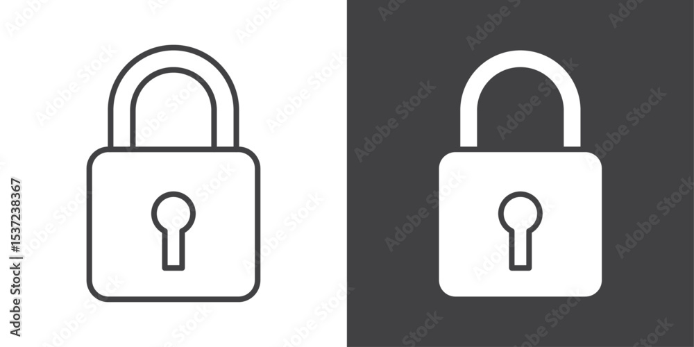 Lock icon symbol illustration logo Lock icon symbol illustration logo