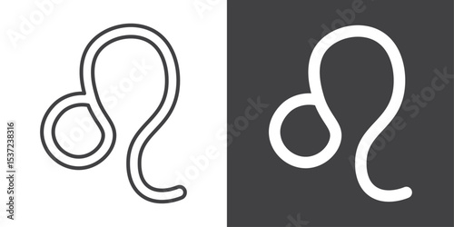 leo zodiac sign icon symbol illustration logo