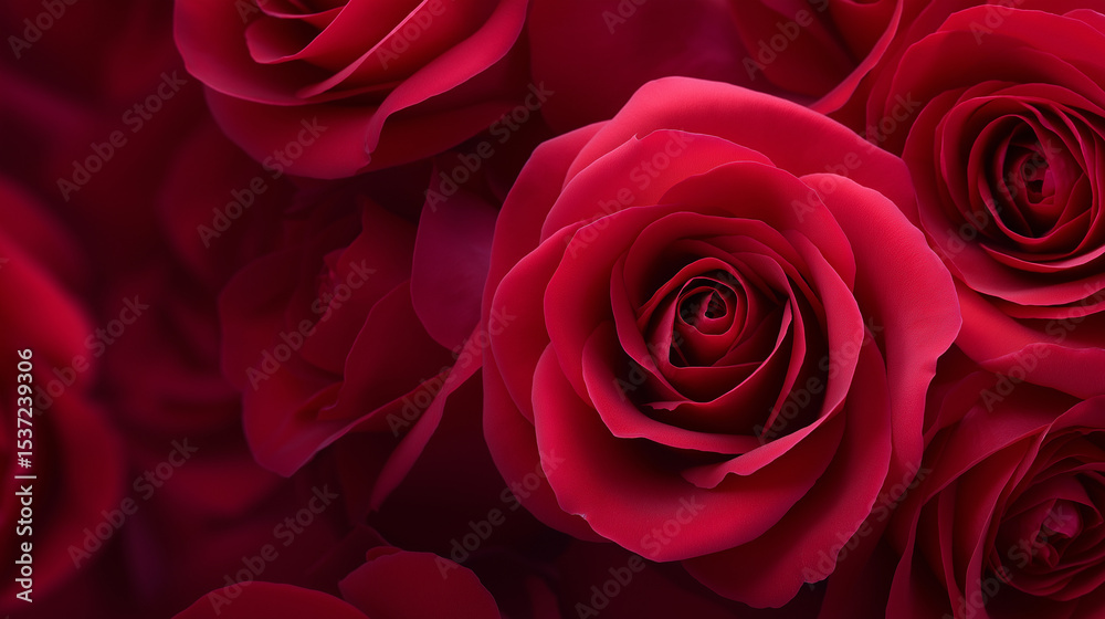 Background of Red Roses with Gentle Light Background of Red Roses with Gentle Light