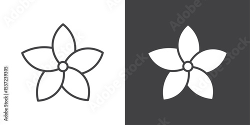 plumeria icon symbol illustration logo