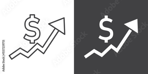rise price icon symbol illustration logo
