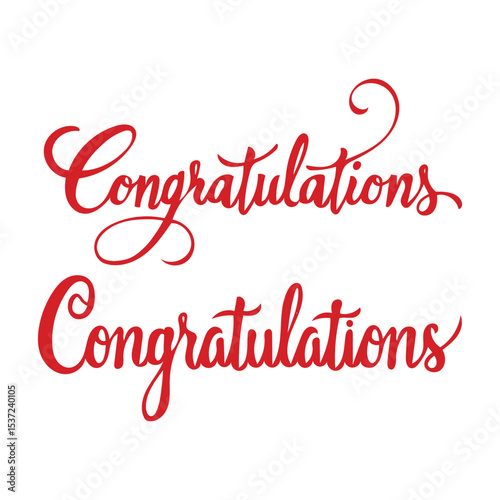 "Congratulations!" bulk lettering greeting sign.