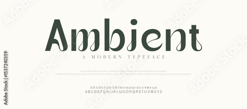 Ambient logo luxury alphabet font Typography luxury classic beauty serif fashion fonts decorative wedding vintage retro logos. vector illustration
