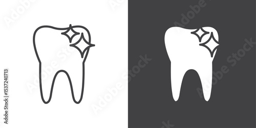 tooth cleaning icon symbol illustration logo