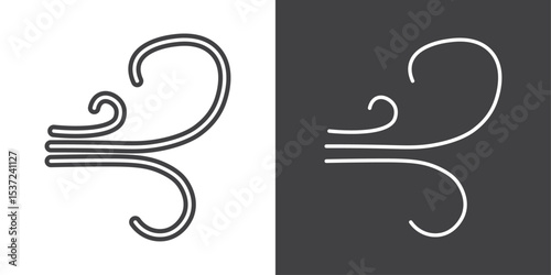 wind blowing icon symbol illustration logo