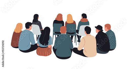Group Therapy Session Promoting Mental Health Awareness and Offering a Supportive Environment for Recovery