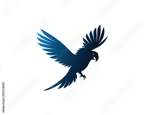 Tropical Macaw Parrot Flying – Black Silhouette Vector on White
Flying Macaw Silhouette Vector on White Background – Exotic Bird Illustration



