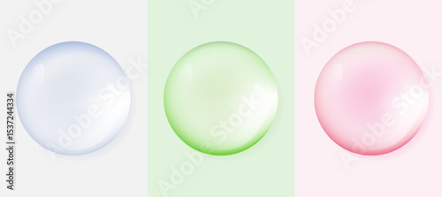 Colorful Bubbles Icons Set. EPS 10