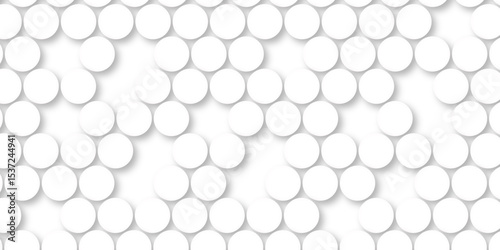 White tiles wall. round marble textures, ball tiles. Top view pavement circle block white texture with seamless patterns floor background. Air Bubble wrap texture background. Textured Background.