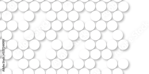 White tiles wall. round marble textures, ball tiles. Top view pavement circle block white texture with seamless patterns floor background. Air Bubble wrap texture background. Textured Background.