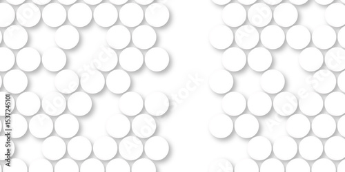 White tiles wall. round marble textures, ball tiles. Top view pavement circle block white texture with seamless patterns floor background. Air Bubble wrap texture background. Textured Background.