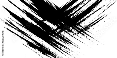 Black ink splatters form a grunge background with paint spray, creating a dirty blot texture for abstract design elements