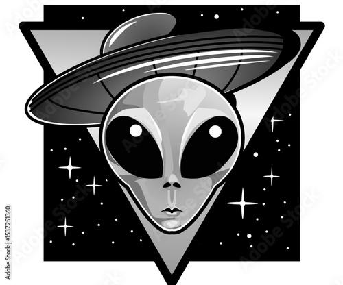 Illustration of ufology symbols
