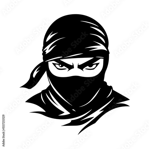 Ninja vector illustration isolated on transparent background