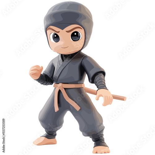 Ninja vector illustration isolated on transparent background