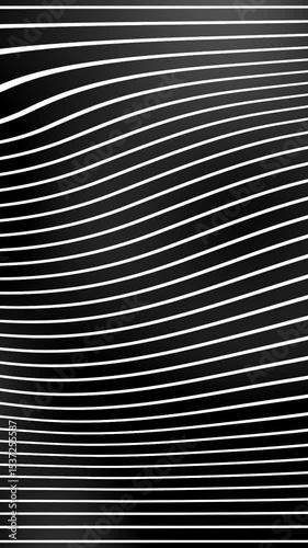 Black and white horizontal striped metallic textured background with industrial corrugated steel pattern