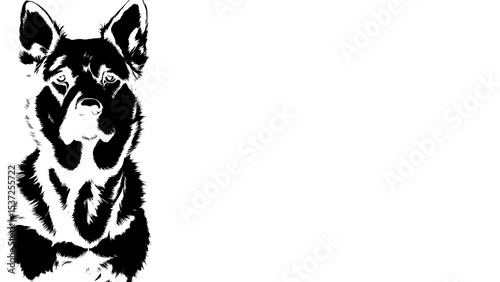 clipart of a German Shepheard dog 