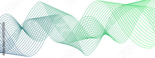 Abstract digital background with smooth, overlapping waveforms made of thin, translucent blue and cyan lines. Lines curve in fluid, harmonic motions with modern, minimalistic, and futuristic visual