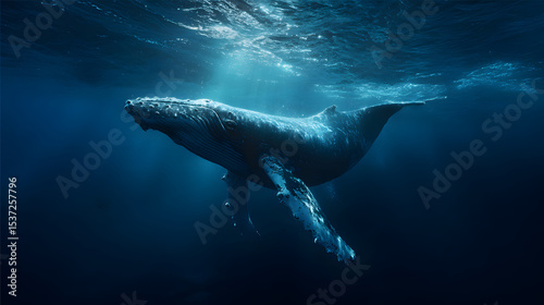Majestic Humpback Whales Deep Ocean Wonders