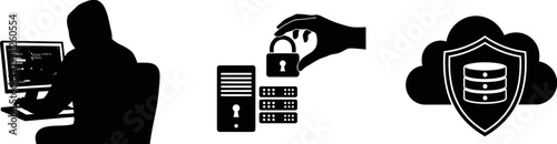 Understanding cybersecurity cloud computing data protection and network security solutions for business growth editable stock vector illustration