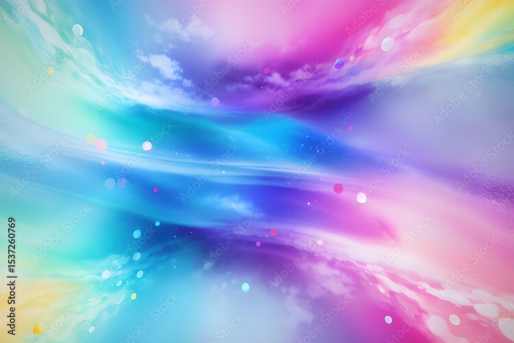 Fototapeta premium Abstract colorful sky background with pastel colors and bokeh