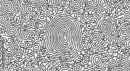 Abstract fingerprint pattern background vector design illustration black and white art print 100 character editable stock vector illustration