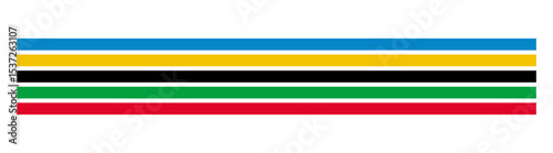 Olympic games straight lines. Straight multi-colored lines. five olympic color lines - stock vector