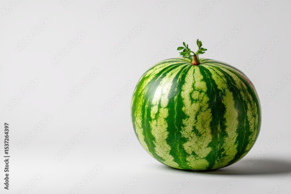 A watermelon on a white background A watermelon on a white background
