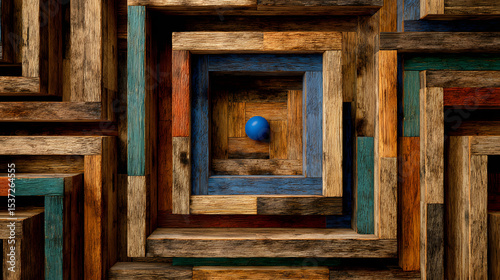 Colorful Wooden Labyrinth A Puzzle of Intricate Design