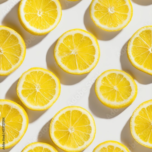 Lemon Slices Seamless Pattern Texture