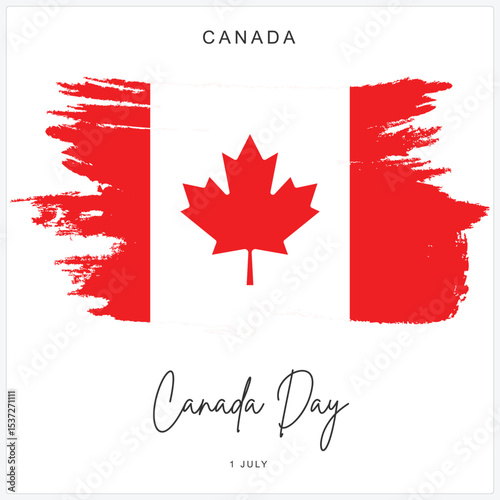 1 July Canada day social media post banner poster template