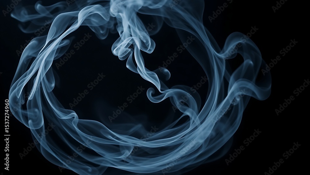 Fototapeta premium Abstract smoke background wallpaper design with flowing motion in dark theme art