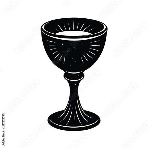 Glowing Silver Chalice with Light