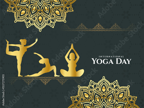 International Yoga day 21st june meditation background